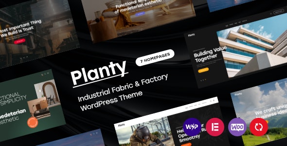 free download Planty - Industrial Fabric & Factory WordPress Theme nulled