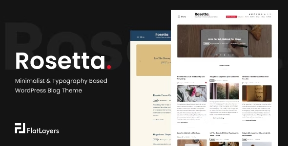 free download Rosetta - Minimalist & Typography Based WordPress Blog Theme nulled